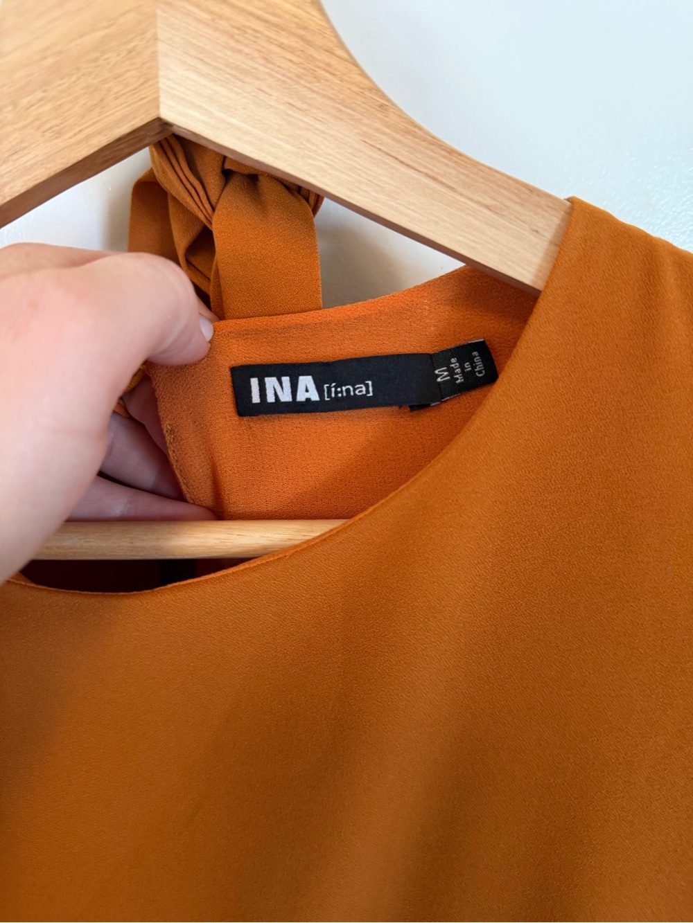 Ina Rust Orange Ruffle Midi Dress - Picture 5 of 11